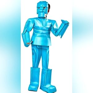 Ships ASAP☆NWT☆Mattel Rock 'Em Sock 'Em Robots Kids Blue Bomber Deluxe Costume☆